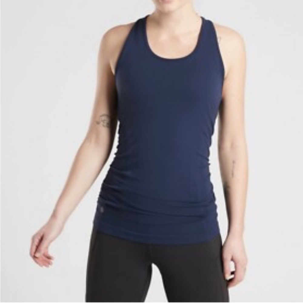 Athleta Navy Blue Speedlight Seamless Tank Top